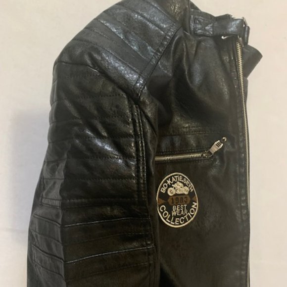 New Men's Autumn High Quality Fashion Coat Leather Jacket Motorcyle - Picture 10 of 11